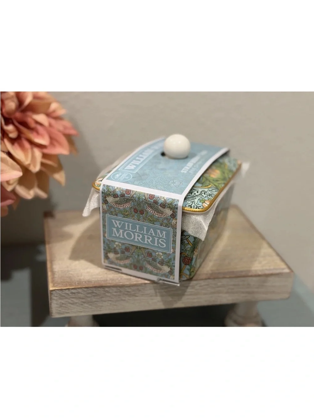 William Morris Strawberry Thief Fine China Butter Dish